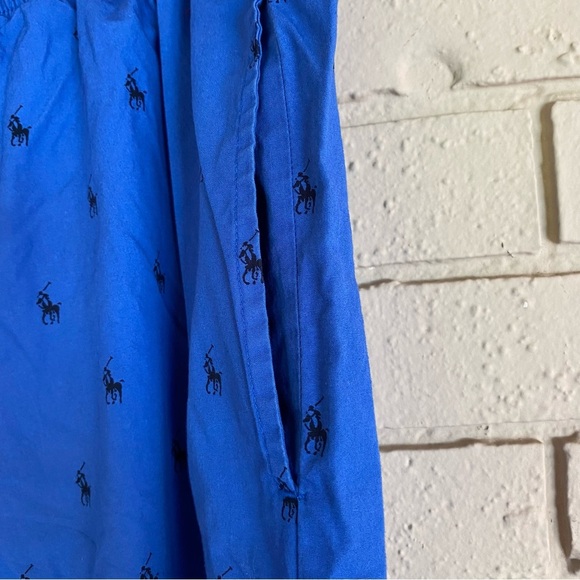 Polo Ralph Lauren Sleepwear Pajama Pants Mens Small S Navy All Over Pony Pockets - Picture 3 of 7